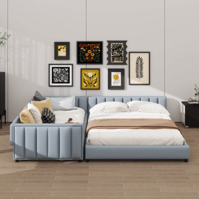 Queen Size & Twin XL Size Upholstered Platform Bed