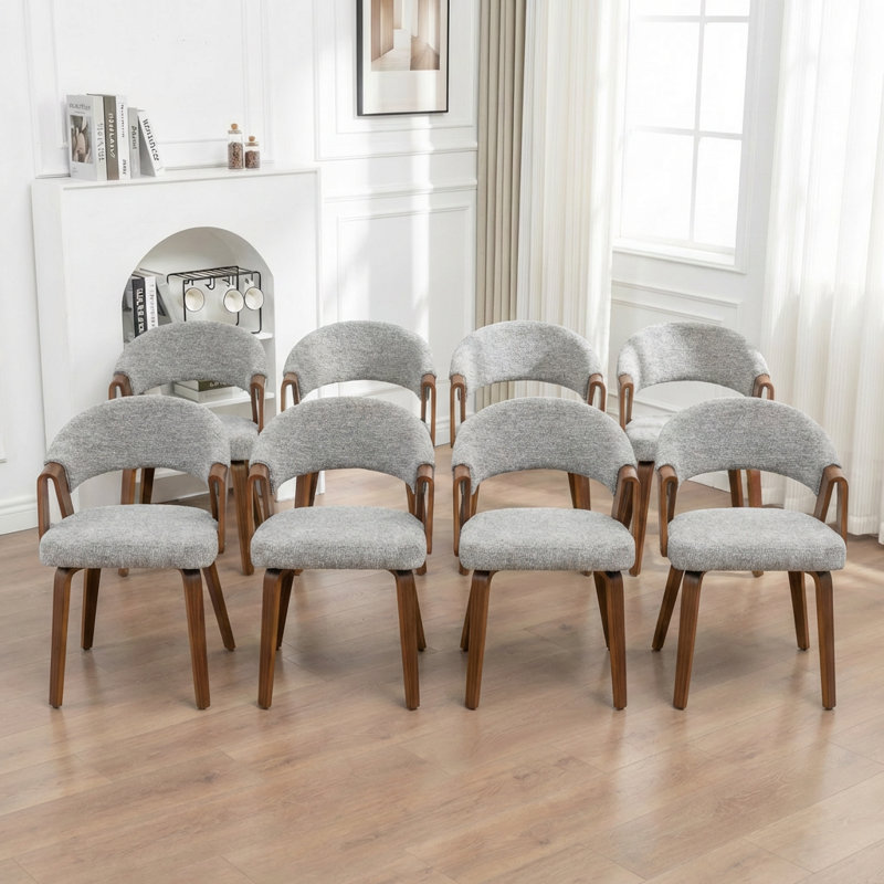 Chaise rembourrée Maven, Gris