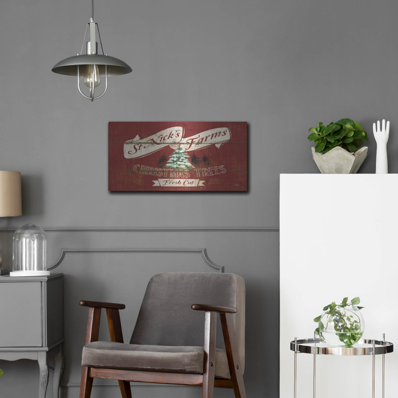 «Holiday Signs 4 Panel» par Wellington Studio, art mural en métal, 24 po x 12 po