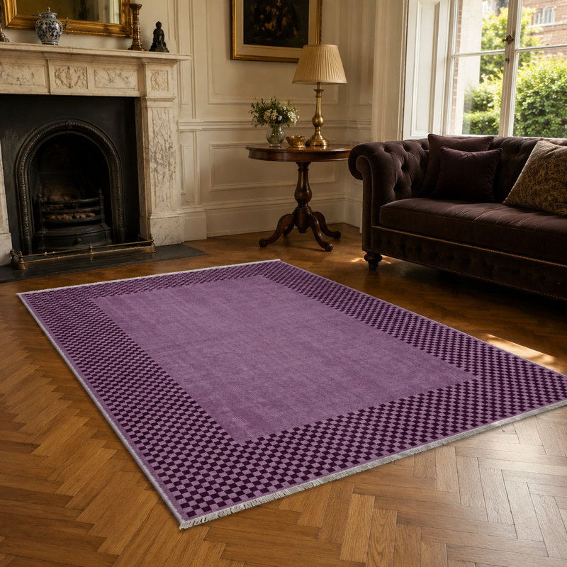Geometric Cotton and Chenille Flatweave Area Rug, 80 x 150 cm