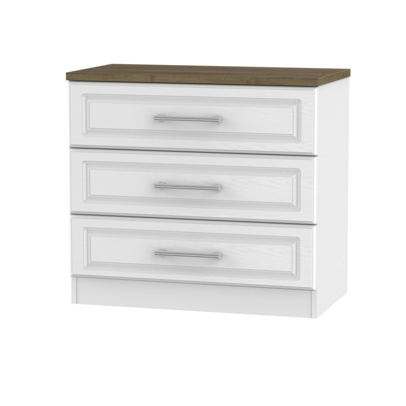 Fully Assembled Moriarty 3 Drawer 76.5Cm W Chest of Drawers
