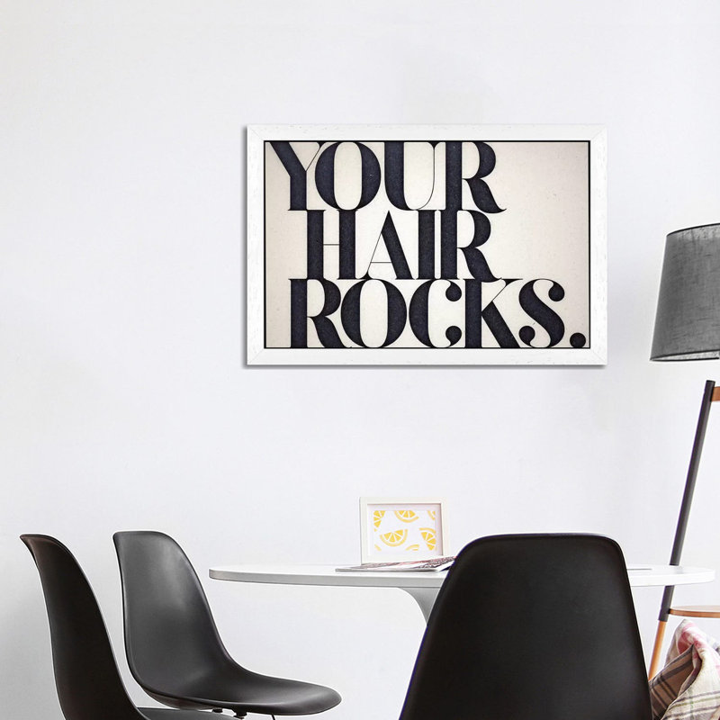 Your Hair Rocks - Print, 101.6 cm H x 66.04 cm W, White Framed