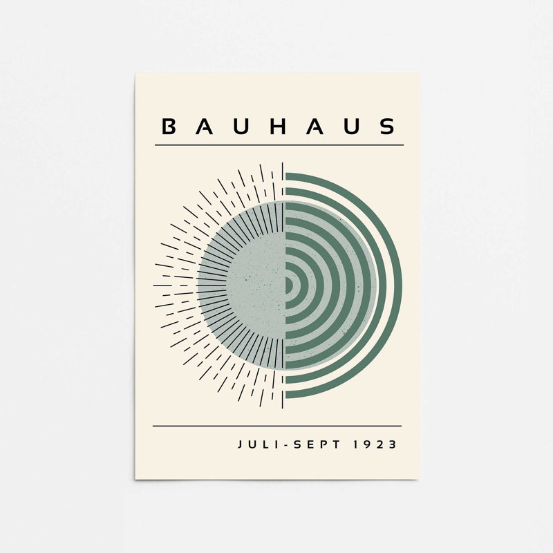 Imprimé Bauhaus Echoing Rays, Sans cadre, papier, H 10 po x l 8 po