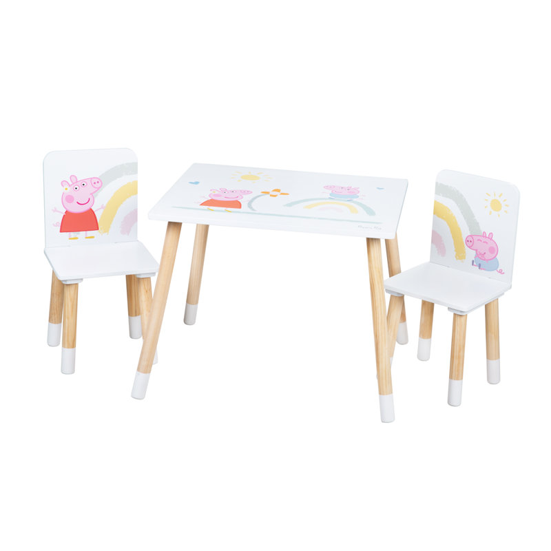 Kids 3 Piece Rectangular Play Or Activity Table and Chair Set