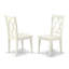 3 Piece Dining Room Furniture Set Contains a Round Kitchen Table with Dropleaf & Shelves and 2 Dining Chairs, Linen White-81993083