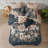 8 Piece Cotton Comforter Set Navy Queen-117493050