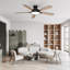 Ventilateur de plafond encastré à télécommande de 52 pouces avec lumières Wrought Studio ™-2137188555