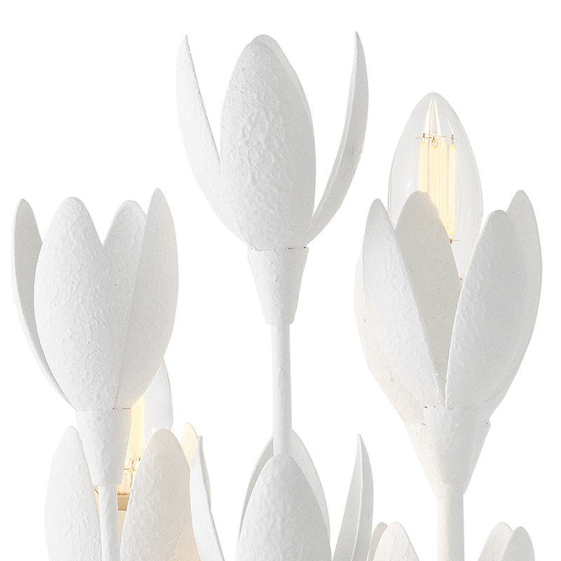 Flora Three-Light Handmade Wall Sconce by Lisa McDennon, Textured Plaster