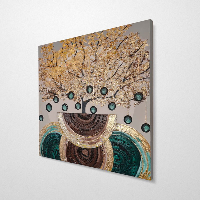 Elena - peinture sur toile tendue, L 20 po x H 20 po