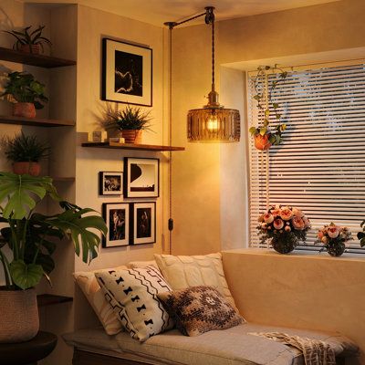 1-light Plug-in Single Pendant
