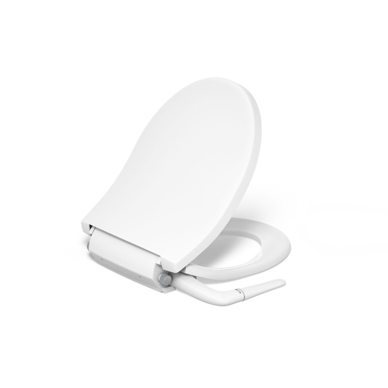 Siège de toilette PureWash m250, bidet manuel non électrique pour toilettes existantes, Blanc