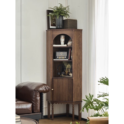 French Retro Solid Wood Corner Cabinet