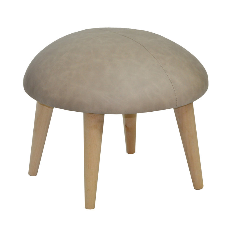 Solid + Manufactured Wood Accent Stool, Light grey