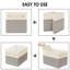 Paquet de 4 paniers de rangement en tissu pour tablettes, organisateurs de placard en lin et rangement de tiroir, paniers décoratifs pour organiser, étagères, vêtements, maison, bureau (15 po x 11 po x 9,5 po)-295238432-295238437