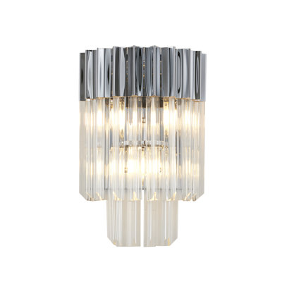 3 Light Transitional Crystal Wall Sconce 
