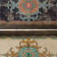 Ensemble de 2 plateaux décoratifs en bois avec motifs d'inspiration méditerranéenne