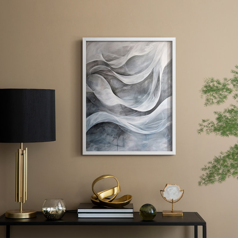 ABSTRACT Series CDLXIV  -Premium Framed Print -Ready to Hang - No Nails Required, White, 21" H x 17" W