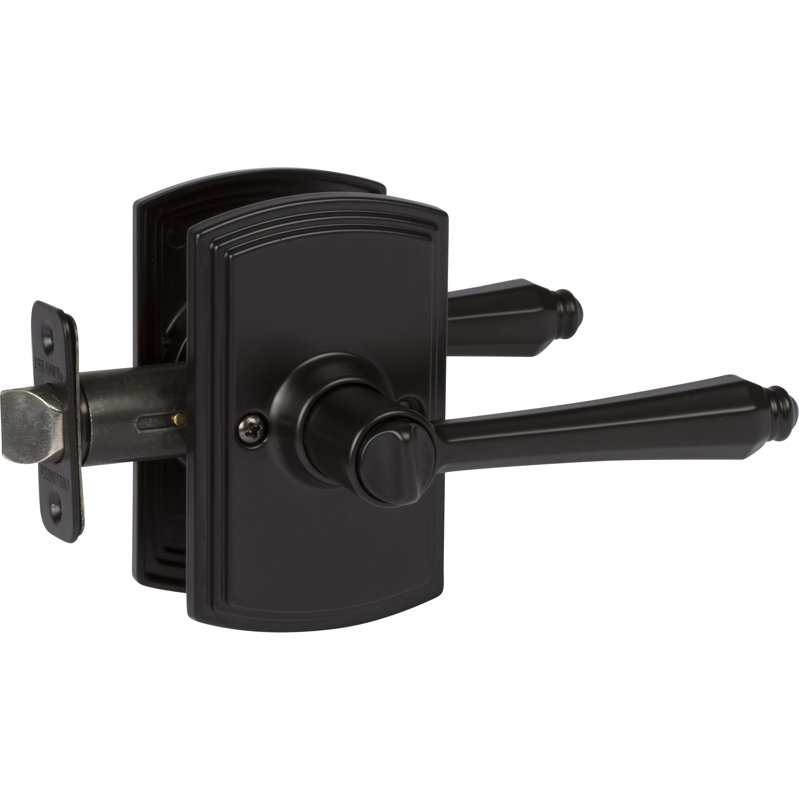 Italian Privacy (Bed & Bath) Door Lever, Black