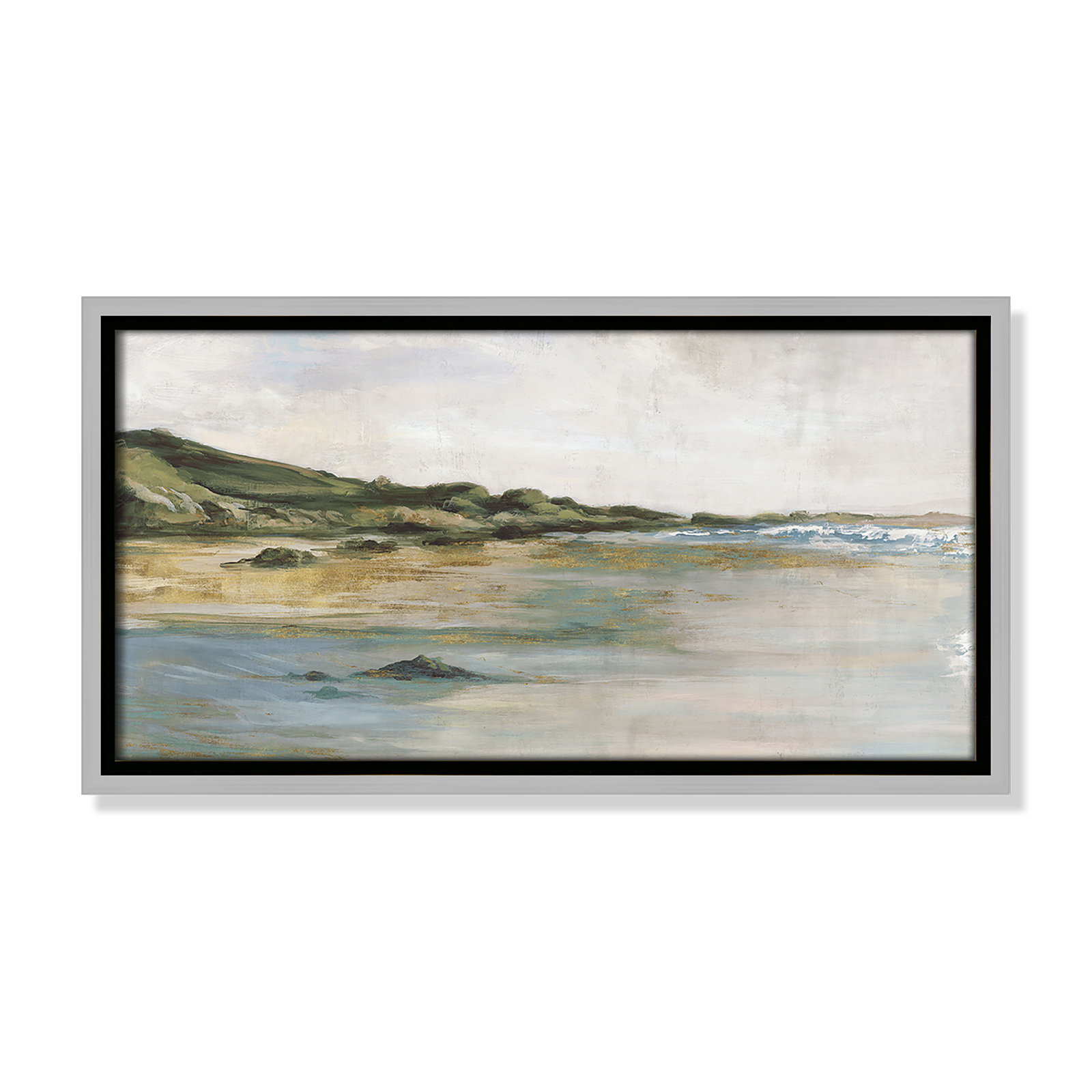 Cordoba "Tide's Edge" Print, Silver, 9.5" H x 17.5" W