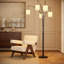 Grande lampe sur pied arquée 5 lumières 83 "avec ampoules 83"
