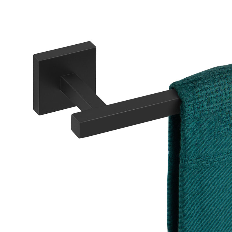 Modern24" Wall Mounted Towel Bar, Matte Black