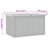 vidaXL Storage Box Grey Galvanized Steel, Plastic Large