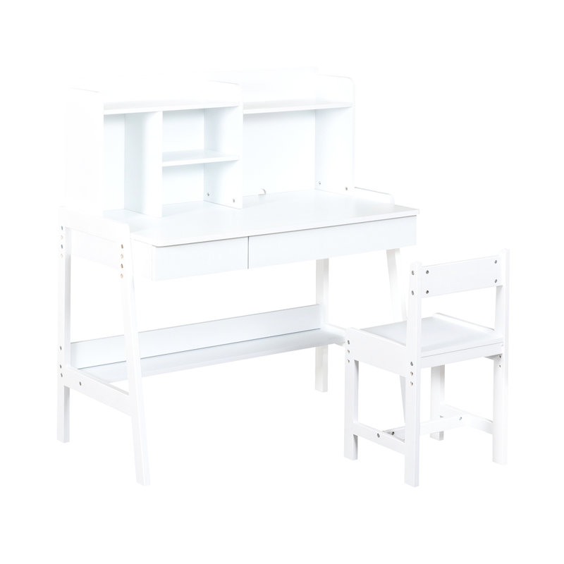 Bureau moderne moderne classique, bureau pour enfants, bureau en bois massif, ensemble de chambre familiale et chaise, compact, multi-espaces disponibles, multi-espaces de rangement