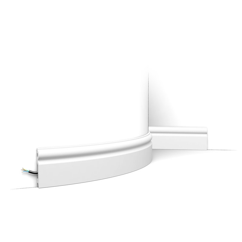 Base en polyuréthane flexible blanc apprêté de 0,62 po d'épaisseur x 78 po de largeur x 5,375 po de longueur