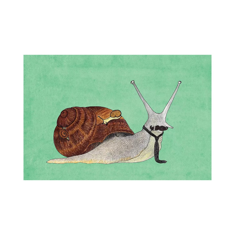 Mr. Snail by Barruf - Wrapped Canvas Print