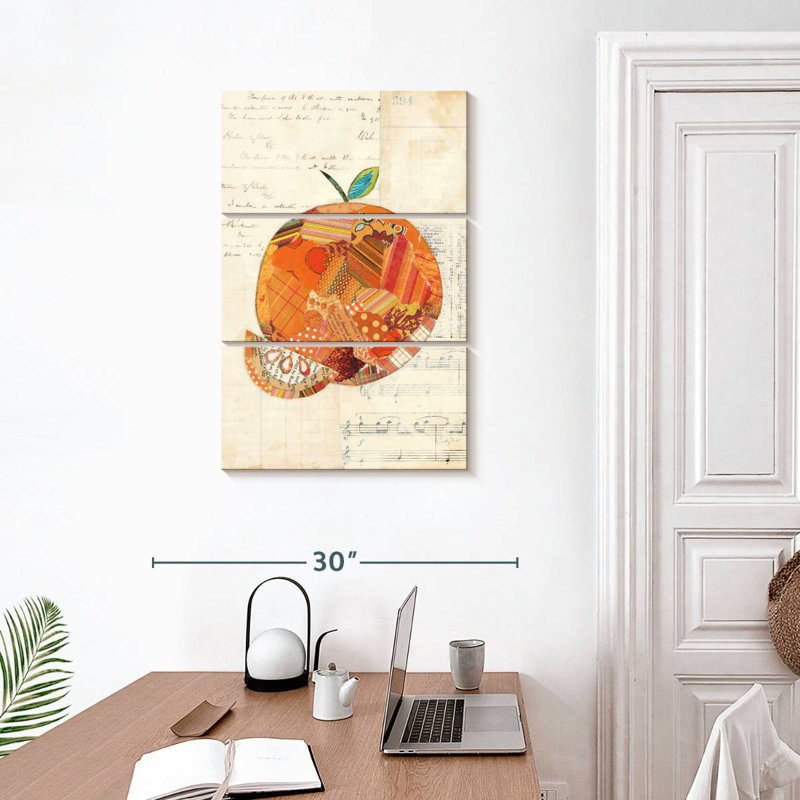 Yarlin Orange Patterns, 32" H x 20" W
