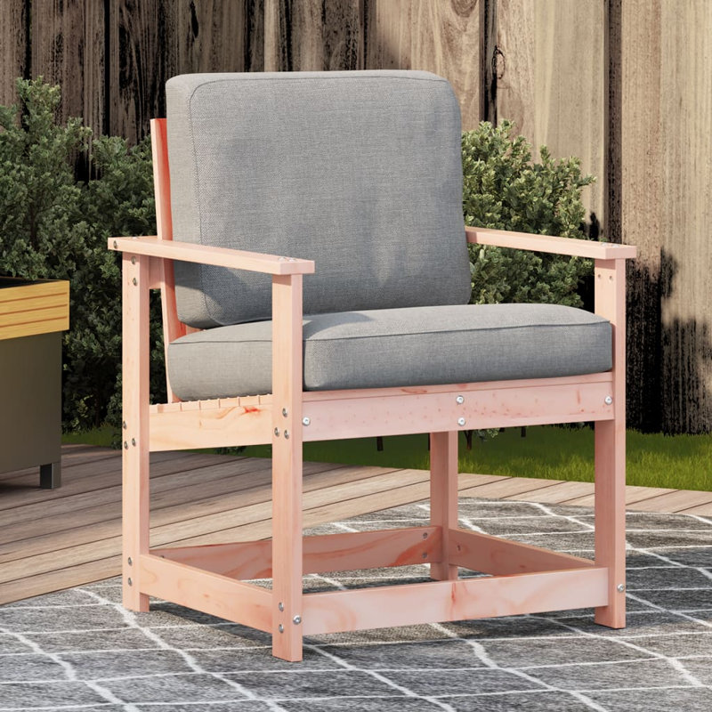  Chaise de patio en bois massif 24,4 po x 22 po x 30,3 po Douglas