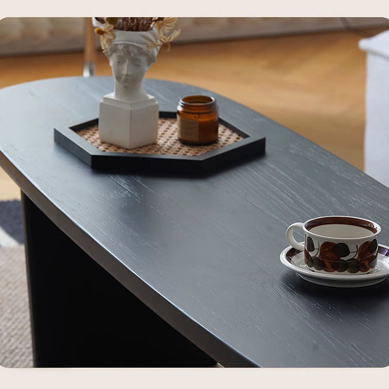 Table basse ovale élégante, H 15,74 po x l 55,11 po x P 18,89 po