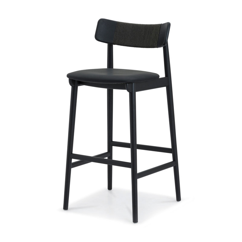 Tabouret de bar Sakina, Noir, Tabouret de bar (siège d'une hauteur de 31,5 po
