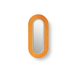 Lens Super Oval Wall Light - DIMTRIAC LED - Gold - Wood Veneer - Orange Shade