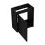 Meuble-lavabo de 40 cm (16 po) pour petite salle de bain, en céramique noire moderne avec armoire intégrée, idéal pour les petits espaces et facile à nettoyer.