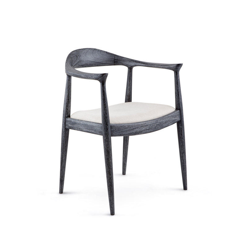 Danish Upholstered Arm Chair, Black