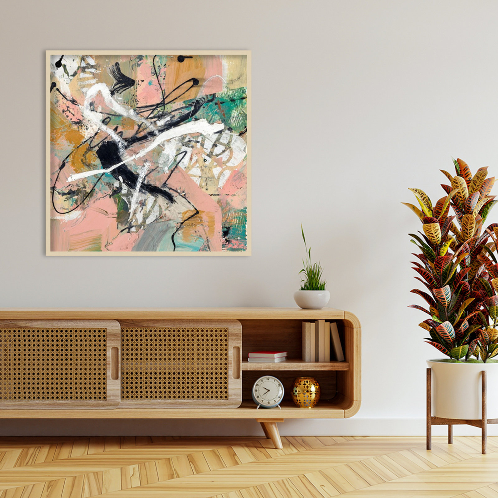 Sutter "Fluid" Print by Suzanne McCourt, 41" H x 41" W, Brown