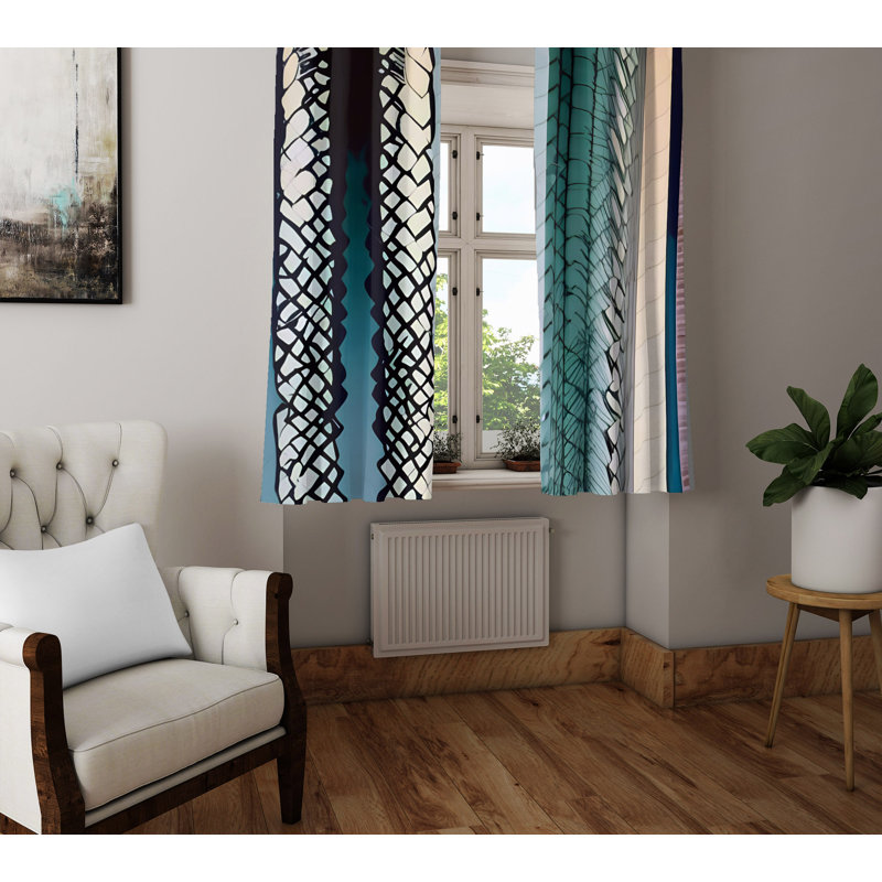 Paire de rideaux semi-transparents en polyester Braylan, L 20 po x L 61 po