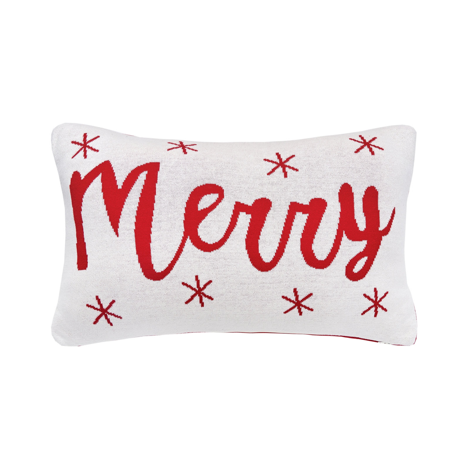 Alura 24" x 24" Cotton Throw Pillow,  Merry Knitted