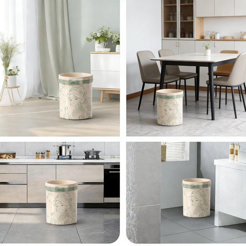 Sacs à ordures robustes à cordon 13 gallons avec imprimé floral décoratif - doublure de grande poubelle de cuisine résistante aux déchirures pour la maison et le bureau
