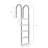 5 Step Swimming Pool Ladder Rail Stainless Steel Steps, In-ground Swimming Pool Step