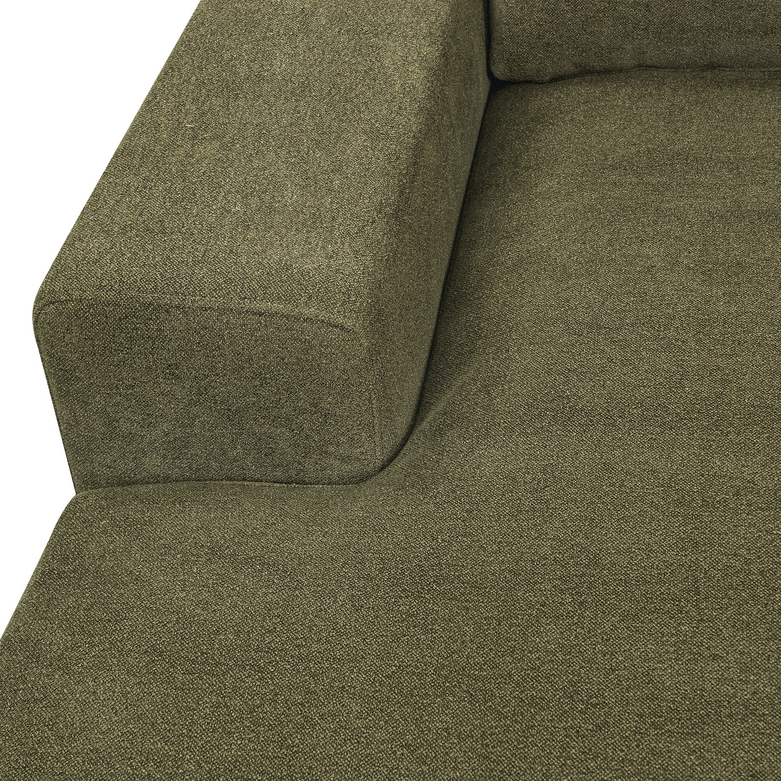 Ojai 3 - Piece Upholstered Sectional, Left Hand Facing, Green Chenille