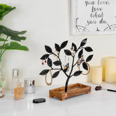 Tree 68-Slot Metal Earrings Jewelry Stand
