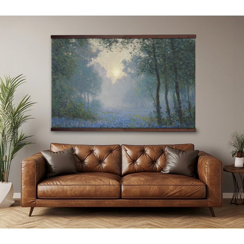 Tapisserie murale «Blue Woodland Forest», 32''Hx48''W