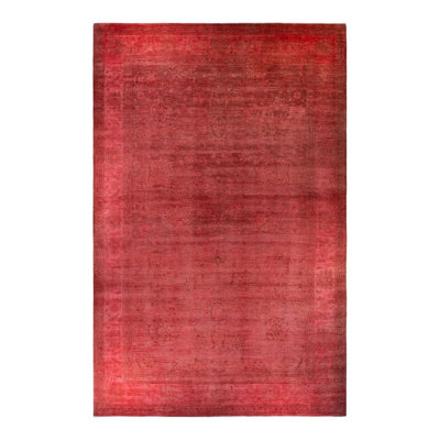 Zasia One-of-a-Kind 12' 0" X 18' 6" New Age Wool Area Rug Pink