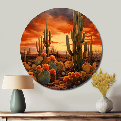Breccan - Floral Round Metal Art