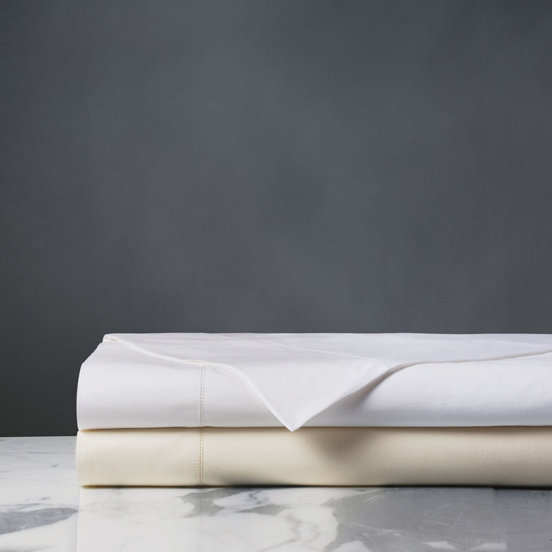 Gianna Flat Sheet, King Flat Sheet, Ivory