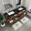 Ensemble de meuble-lavabo double mural 84 po Kirker-1702351431