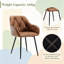 Upholstered Accent Chair Short Arm in Brown Set of 2