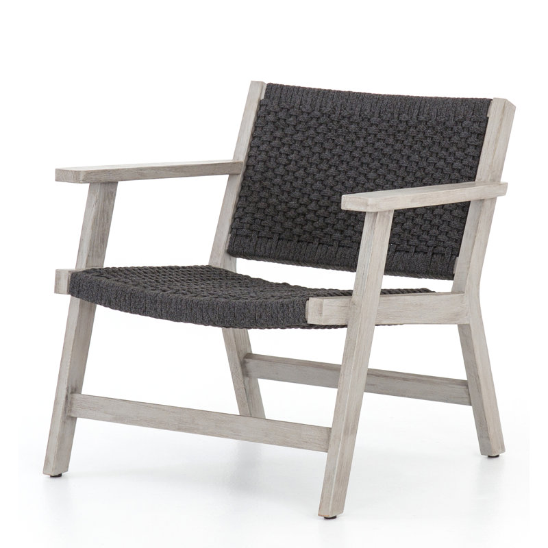 Outdoor Lounge Chair, Gray/Black